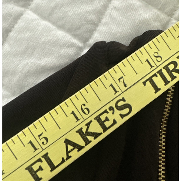 Chicos Travelers 0 Jacket Womens Small Brown Zipper Detail Open Slinky Travel - Picture 10 of 10